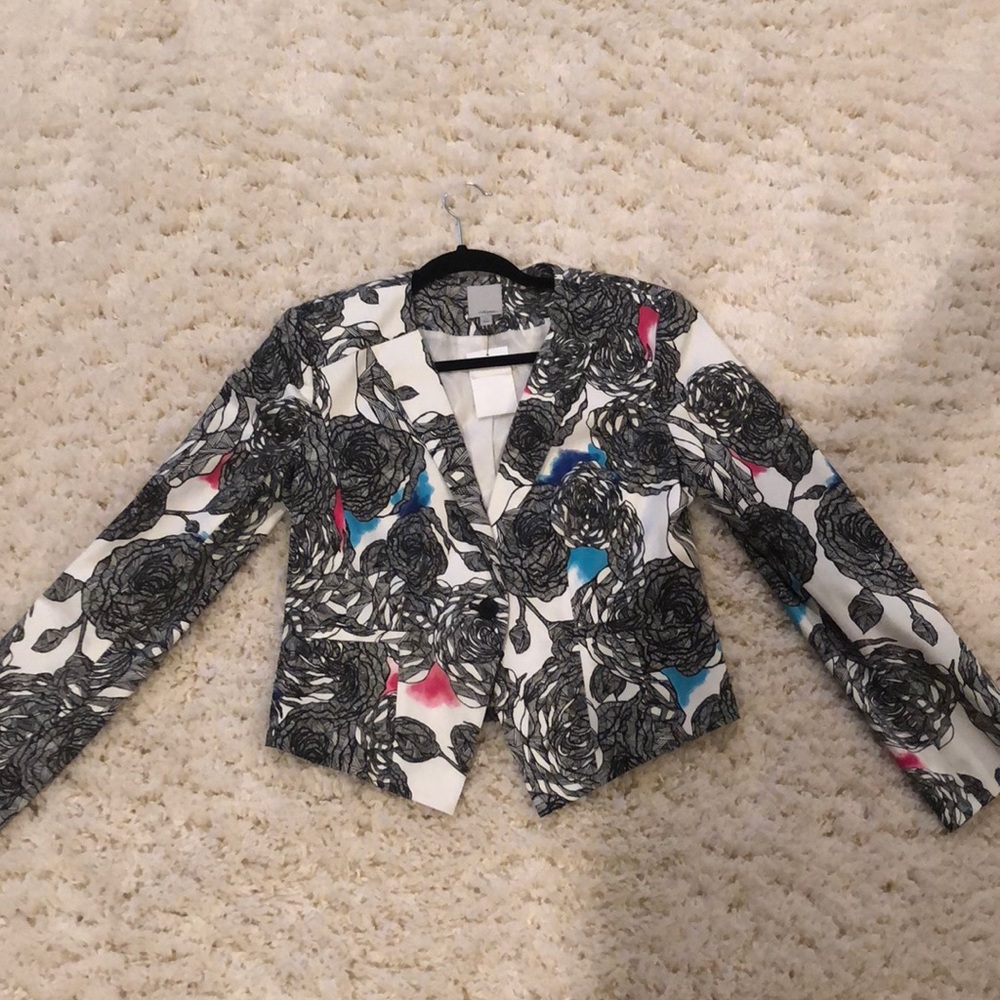 Halogen floral print blazer